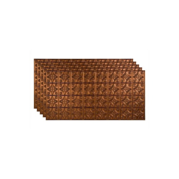 Acoustic Ceiling Products Fasade Traditional Syle # 1 - 48-3/8" x 24-3/8" PVC Glue Up Tile in Oil Rubbed Bronze - PG5026 - main